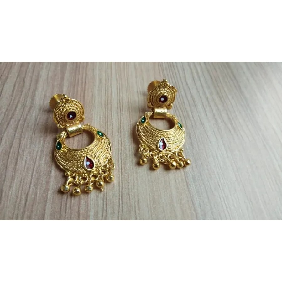 Beautiful Party Wear Golden Brass Jhumkas for Women  Girls