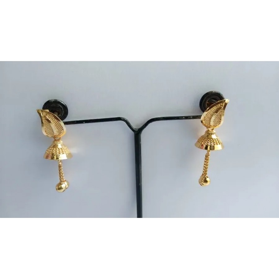 Beautiful Party Wear Golden Brass Jhumkas for Women  Girls