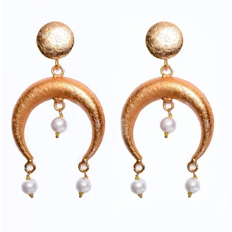 Ethnic Gold plated designer pair of Earring