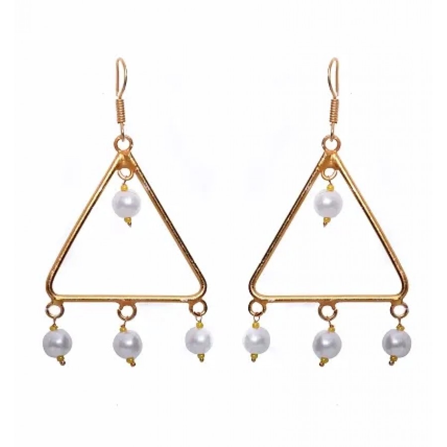 Ethnic Gold plated designer pair of Earring