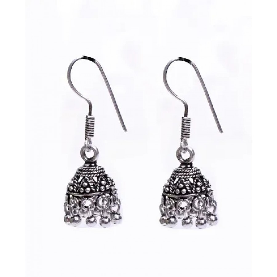 Ethnic silver oxidized pair of Earring set