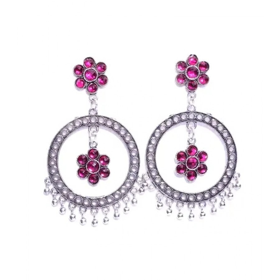 Ethnic silver oxidized pair of Earring set