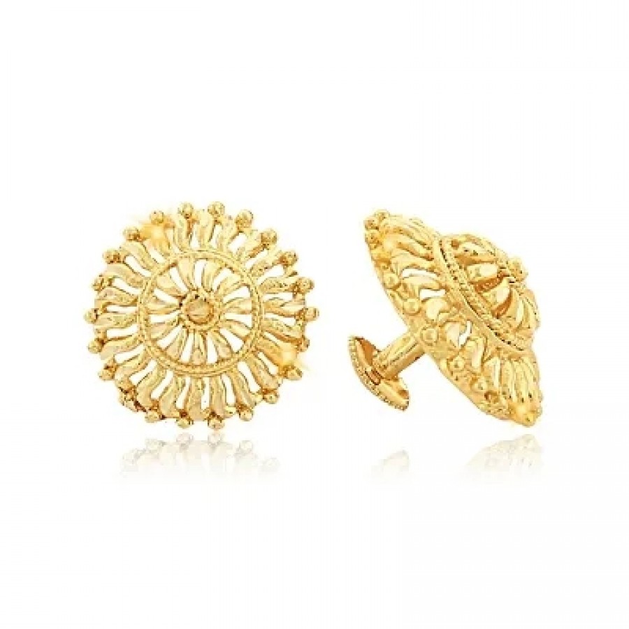 Traditional 1gm Gold South Screw Back Alloy Gold and Micron Plated Stud Earring For Women Girls