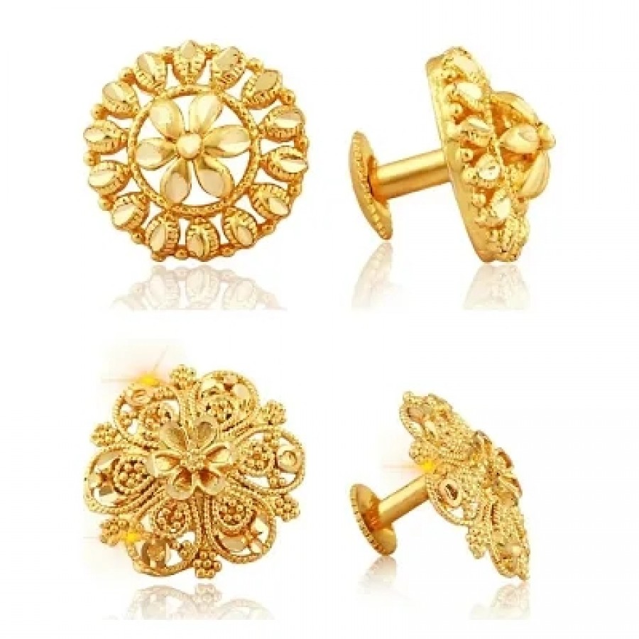 Traditional South Trend Alloy 1gm Gold Plated Earring Combo set.