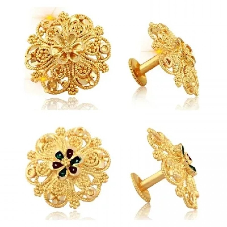 Traditional South Trend Alloy 1gm Gold Plated Earring Combo set.