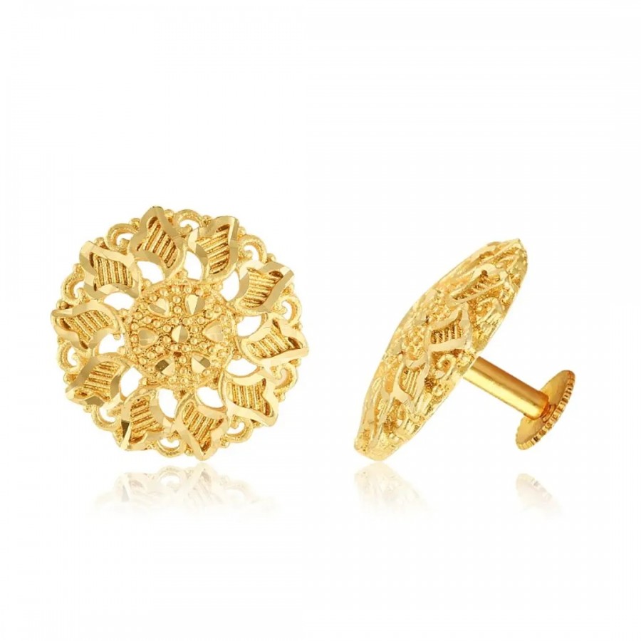 Traditional wear South Screw back alloy Gold Plated Stud Earring for Women and Girls Alloy Stud Earring