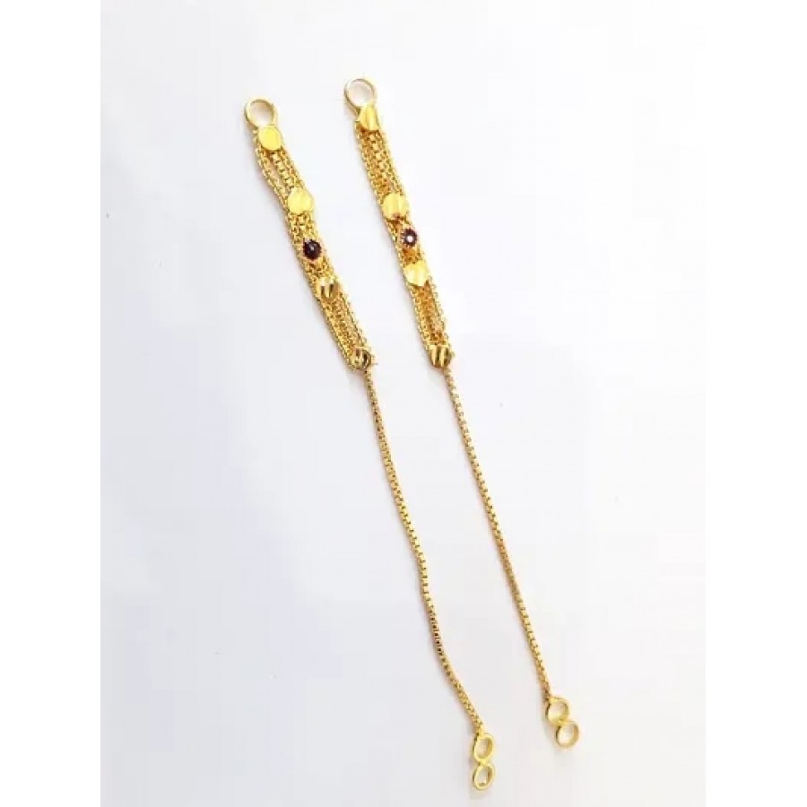 Treditional Gold Plated Ear Chain For Womens