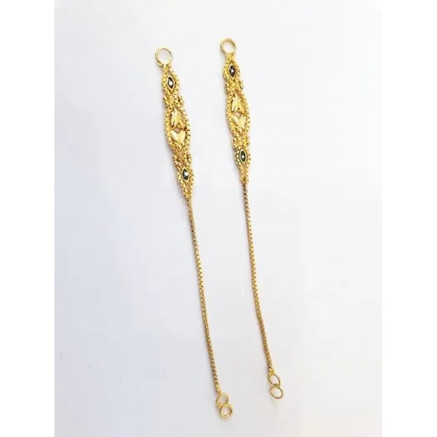 Treditional Gold Plated Ear Chain For Womens