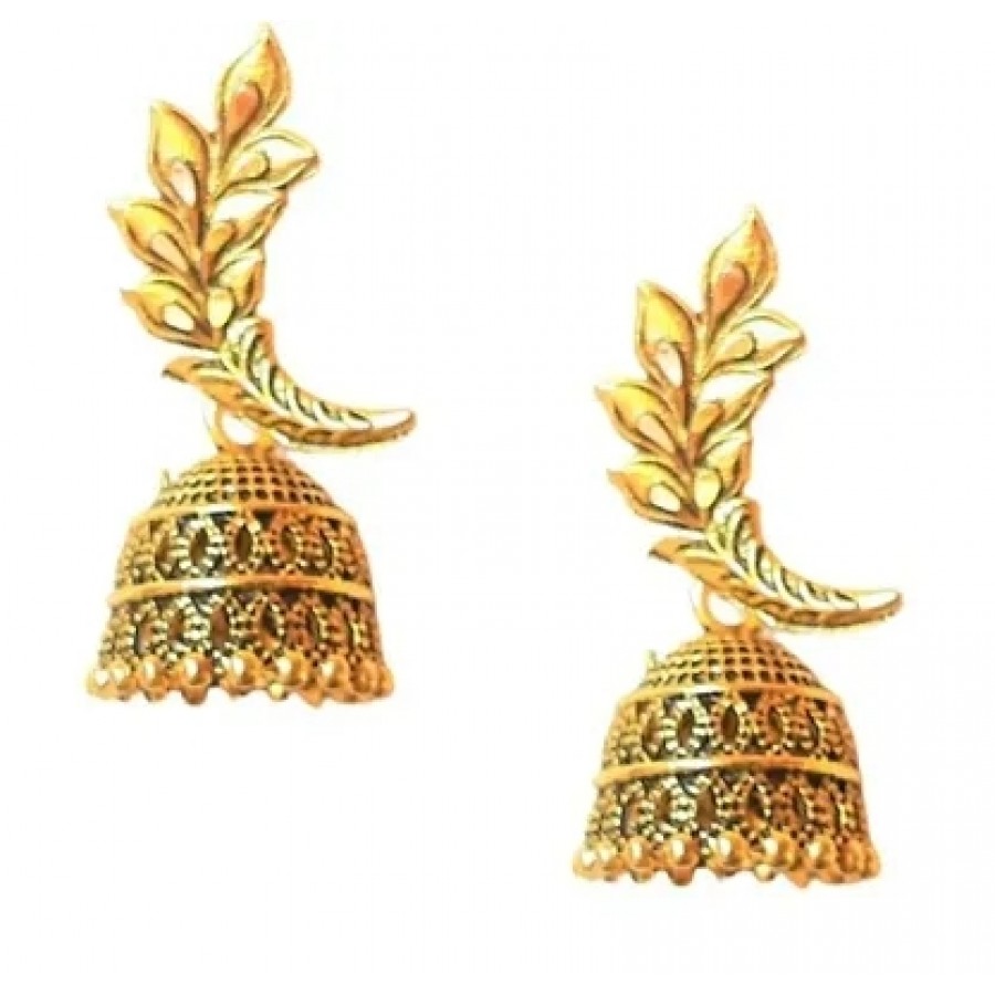 Trendy Beautiful Golden Alloy Earrings