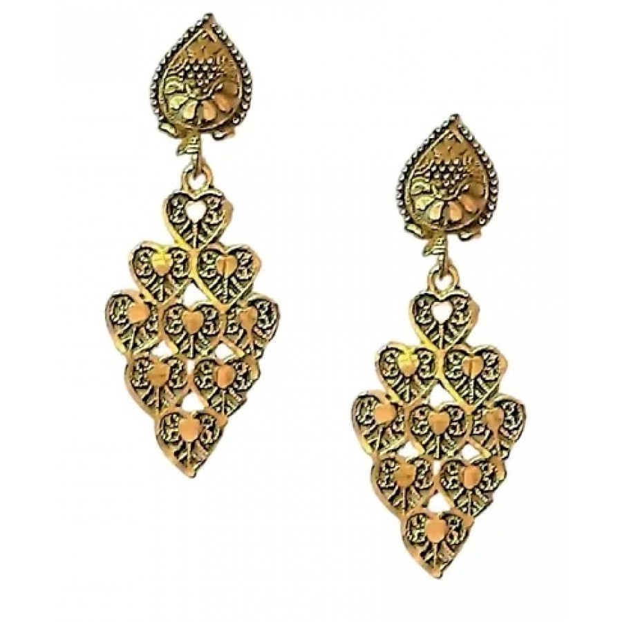 Trendy Beautiful Golden Alloy Earrings