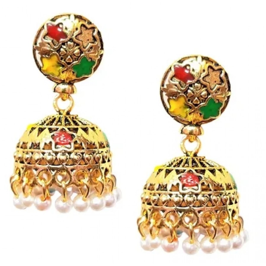 Trendy Beautiful Golden Alloy Earrings