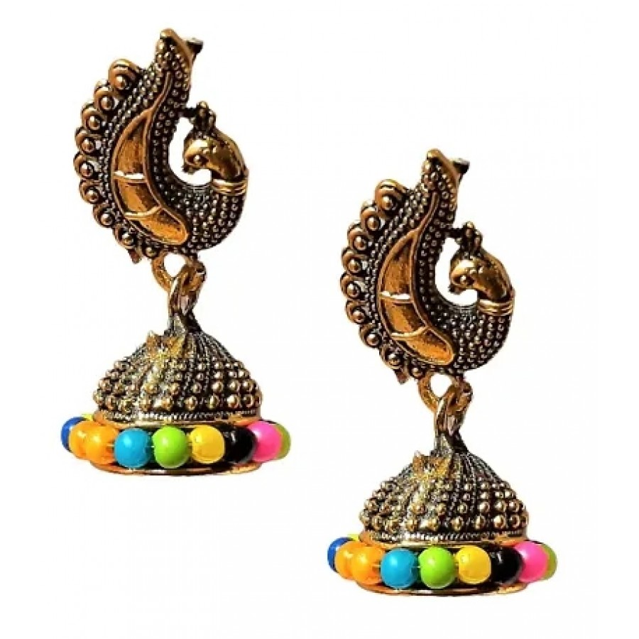 Trendy Beautiful Golden Alloy Earrings