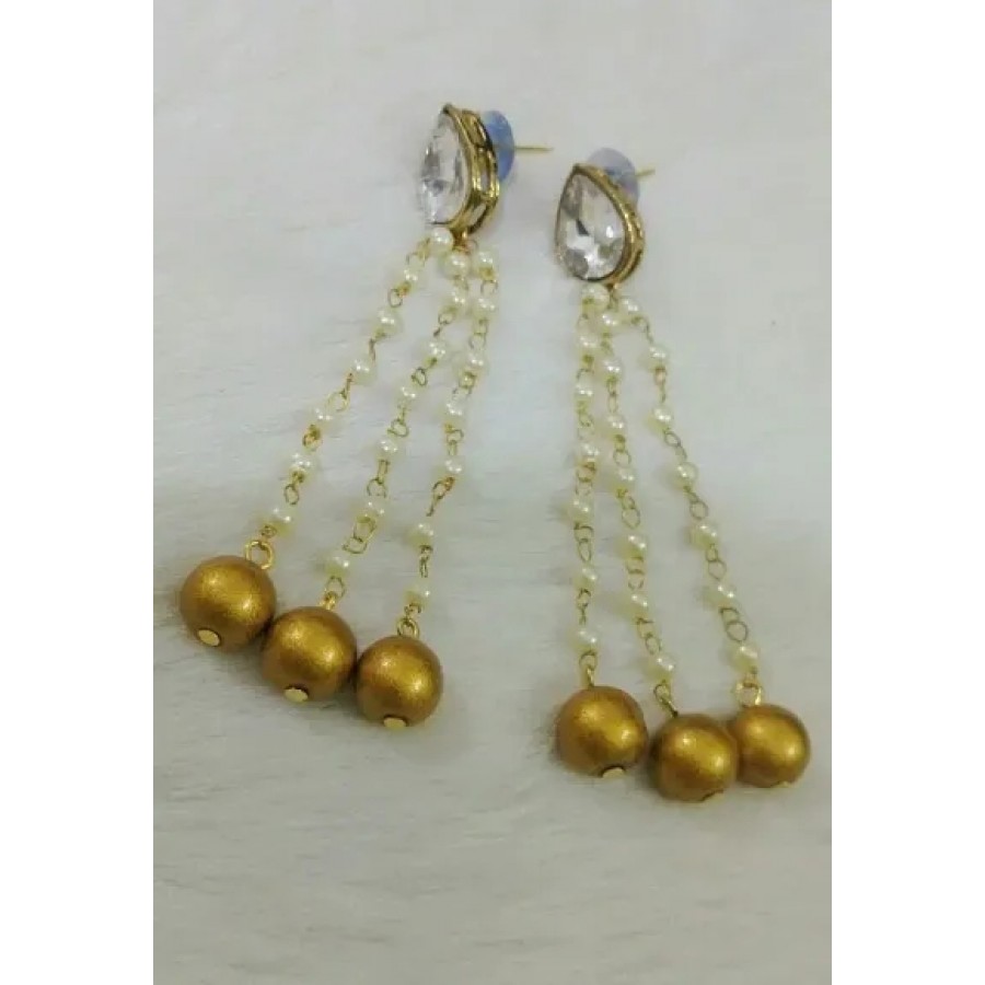 Trendy Designer Alloy Drop Earrings