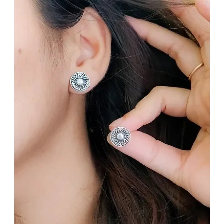 Trendy Designer Alloy Stud Earrings