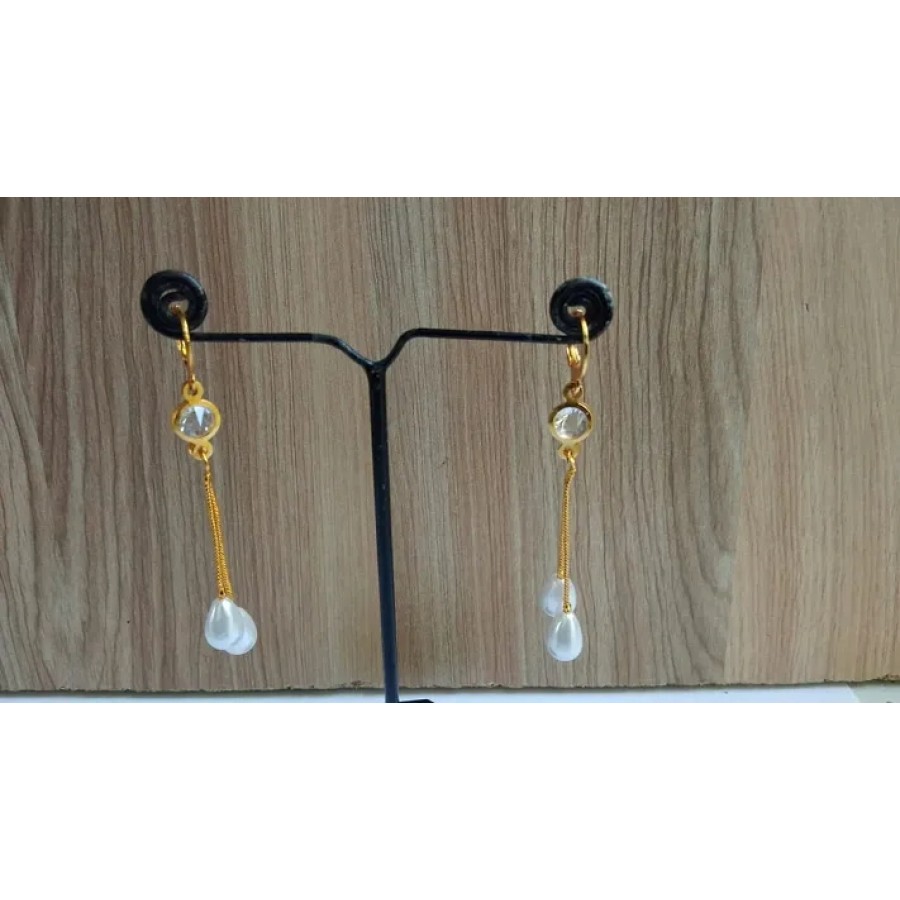 Trendy Designer Brass Drop Earrings