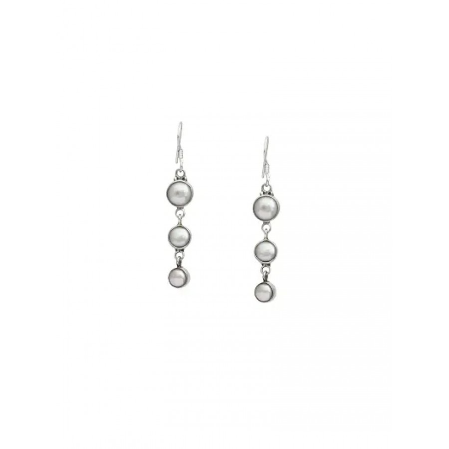 Trendy Designer Silver Drop Earrings