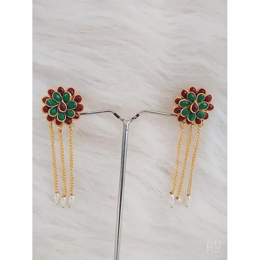 Women's Party Wear Brass Earrings