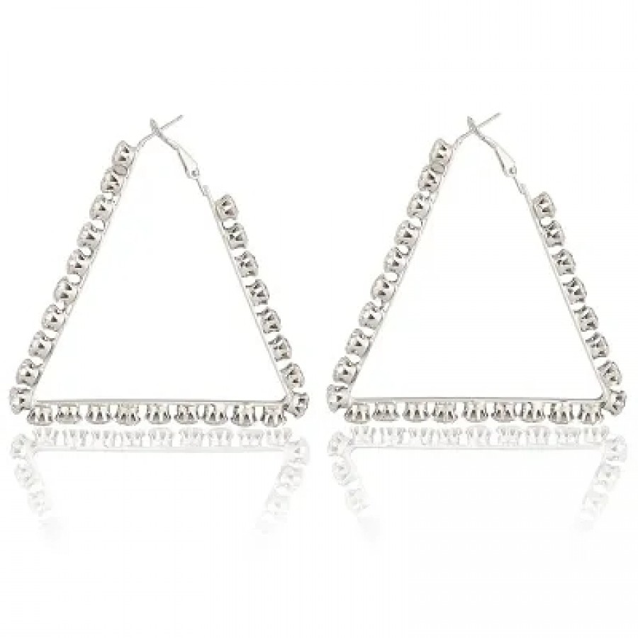 Women's Silver Beads Alloy Drop Earrings