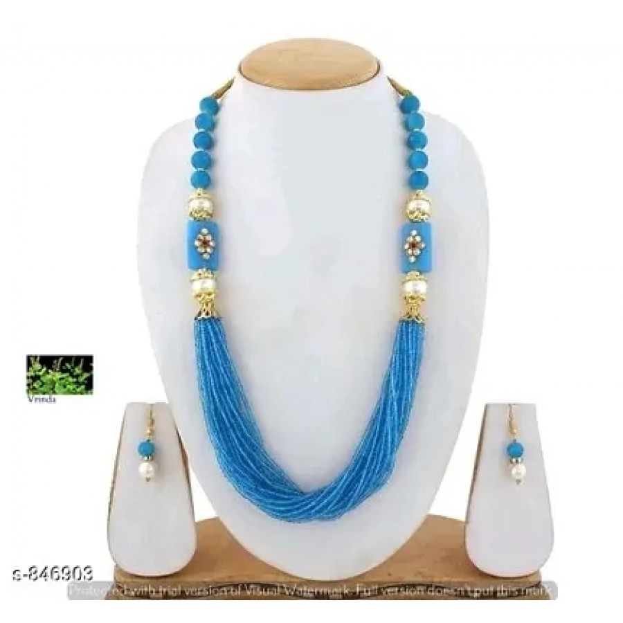 Blue Beads Jewellery set