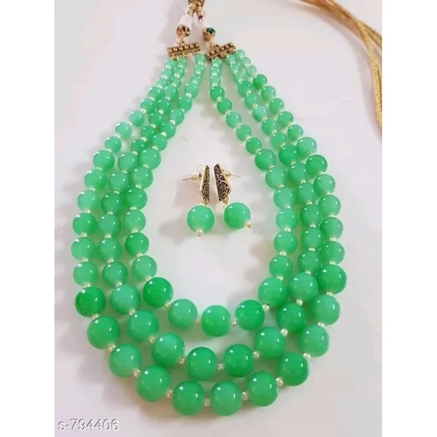 Green Pearl Jewllery Sets