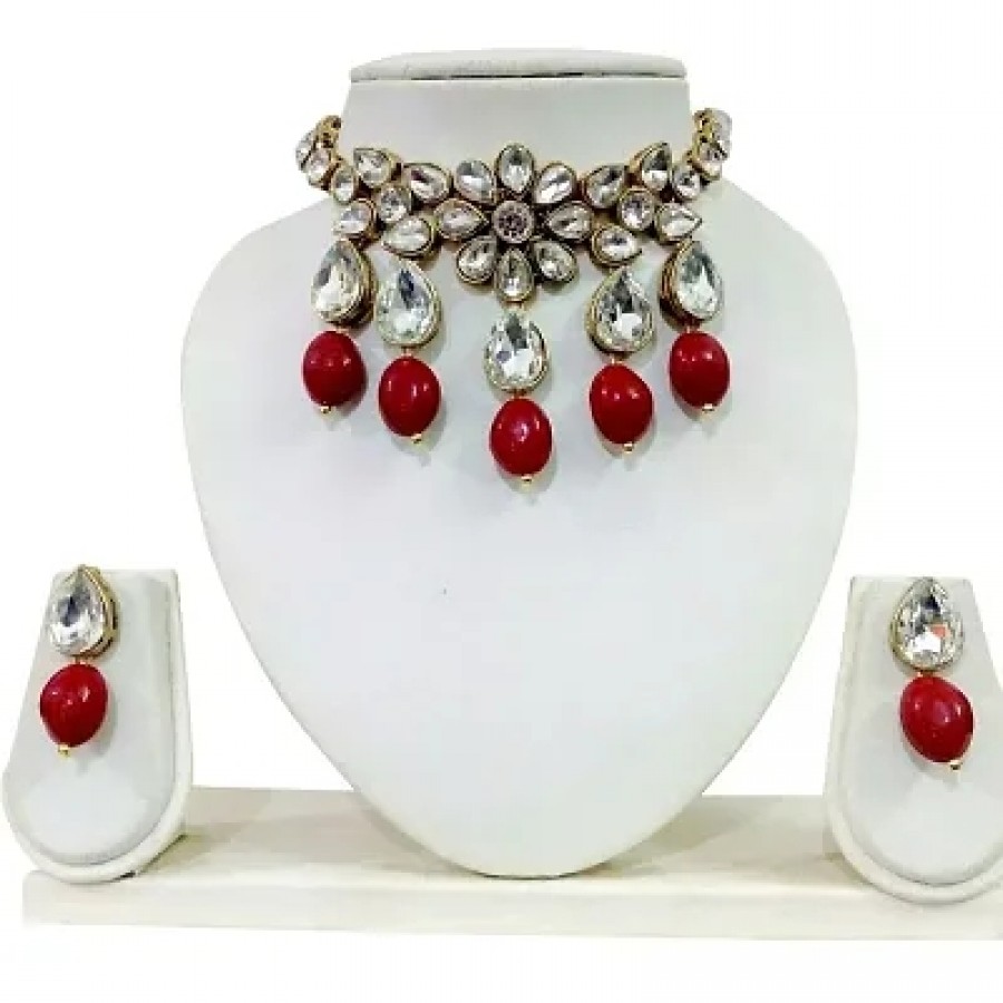 Kundan Chokar Necklace set with Earring MRN