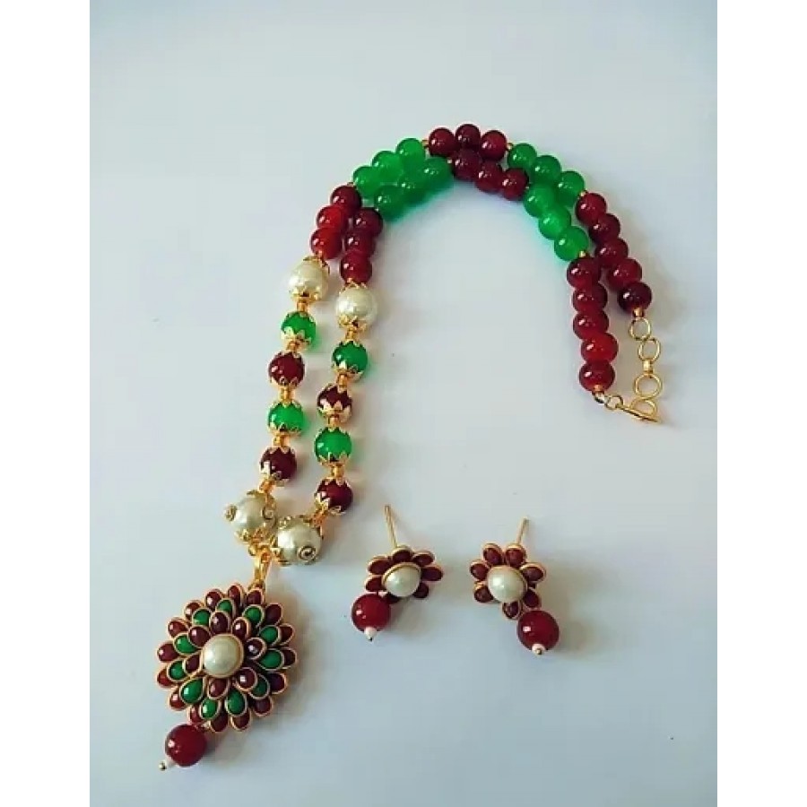 Multicoloured Pearl Jewllery Sets