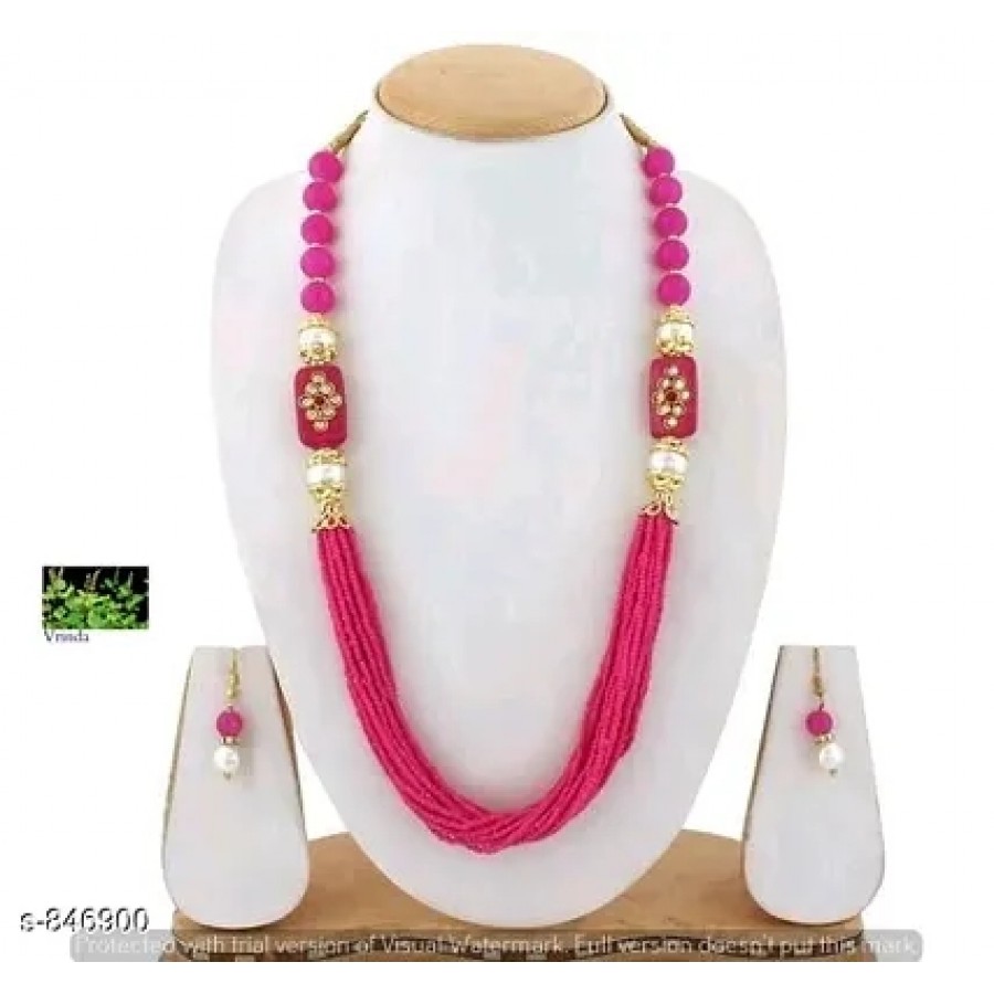 Pink Beads Jewellery set