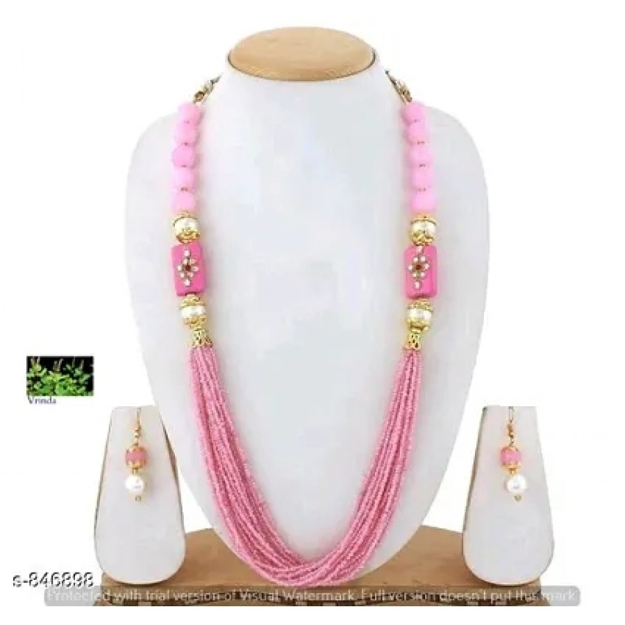 Pink Beads Jewellery set