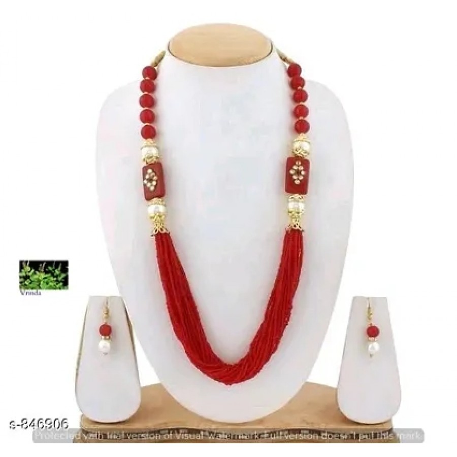 Red Beads Jewellery set