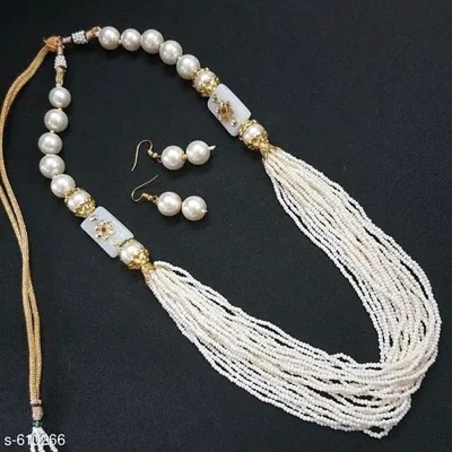 White Beads Jewellery set