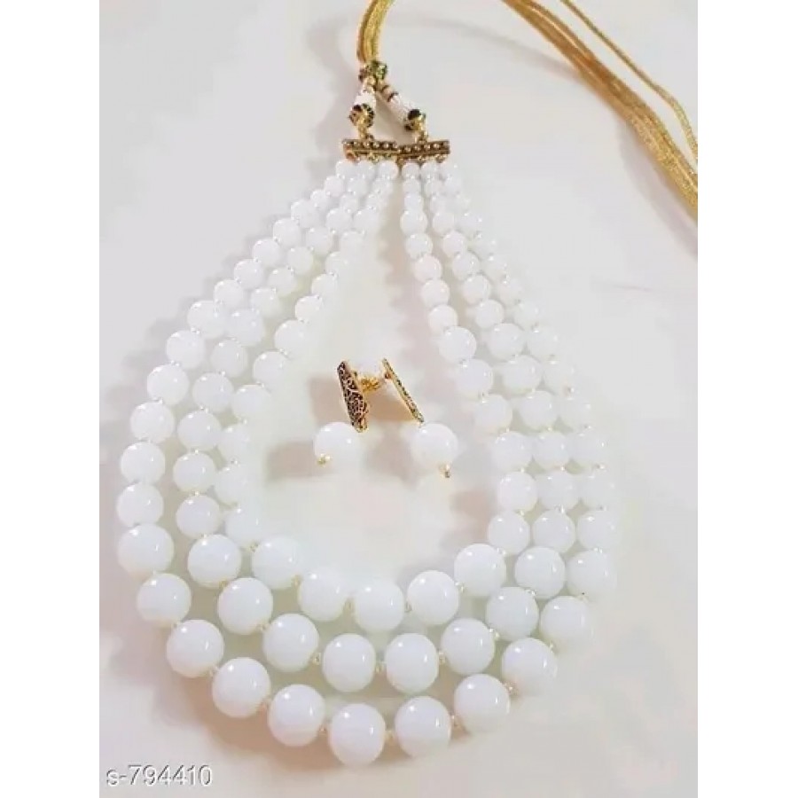 White Pearl Jewllery Sets