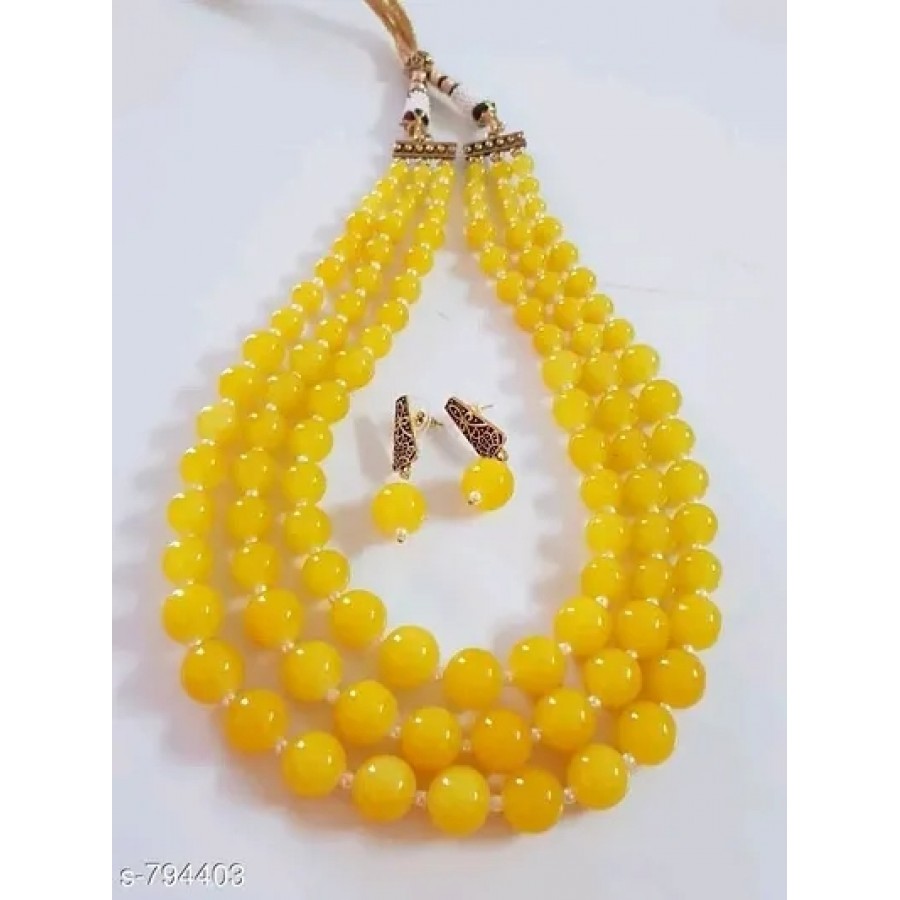 Yellow Pearl Jewllery Sets