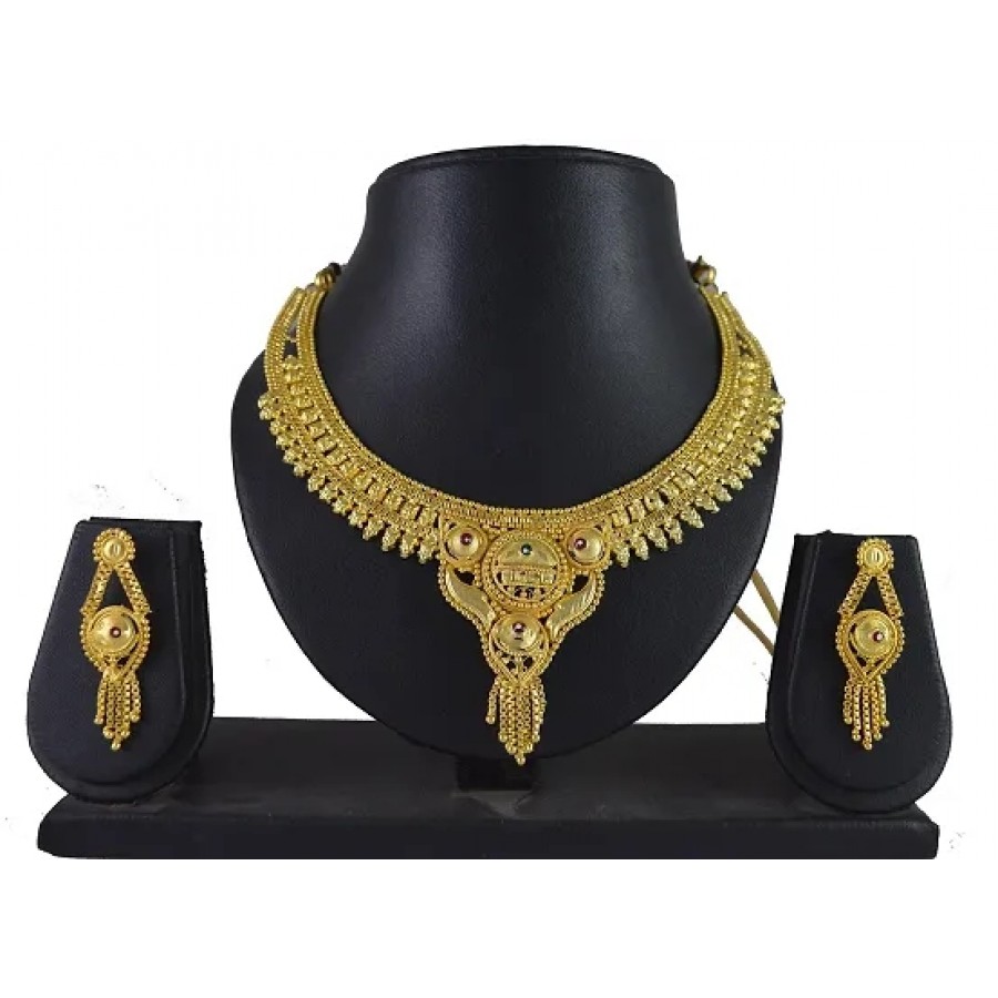 RADHEKRISHNA GOLDEN ALLOY BEAUTIFULL LONG CHARMING KALJATI SET