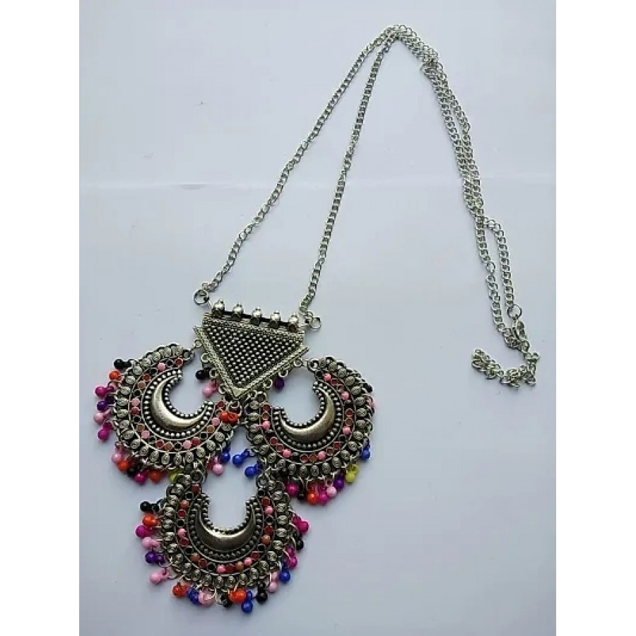 Silver Fabric Antique Necklace