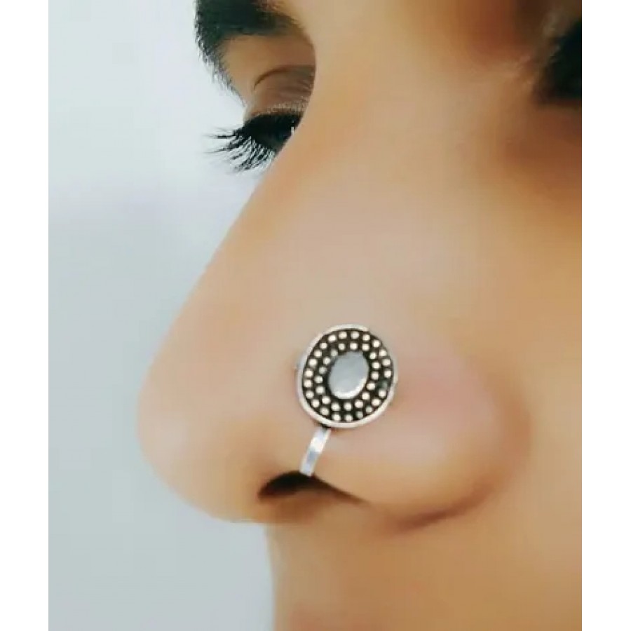 Beautiful Designer Daily Wear Statement Oxidised Nose Pin