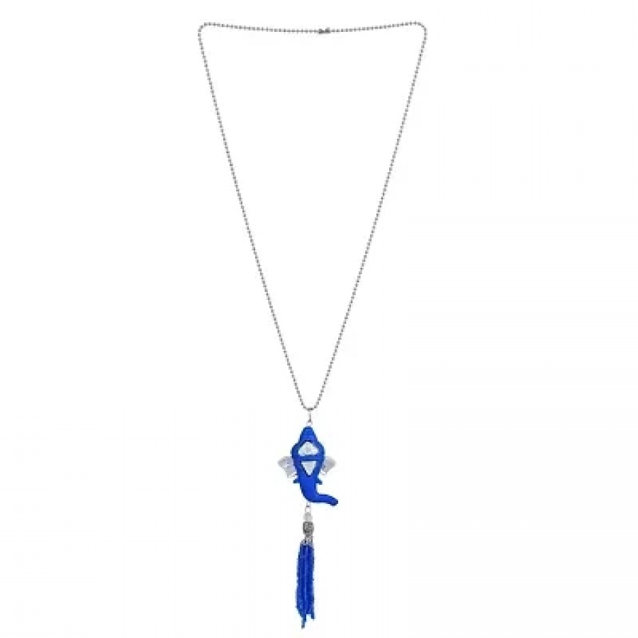 Blue Ganesh Vinayak Ganpati tassel pendant for Men and Women