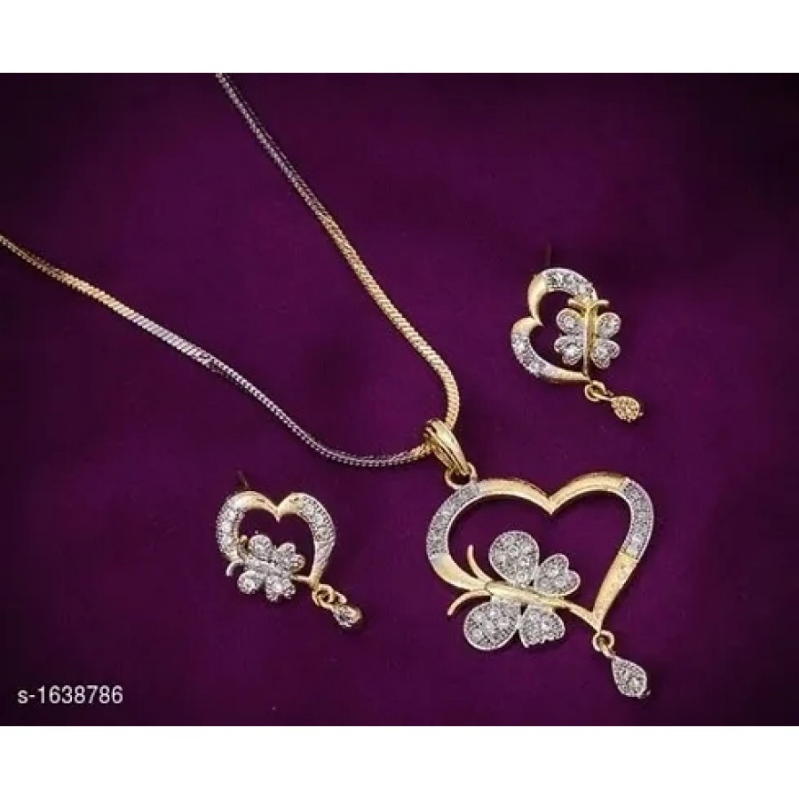 Feminine Fabulous Alloy Women's pendant set for woman