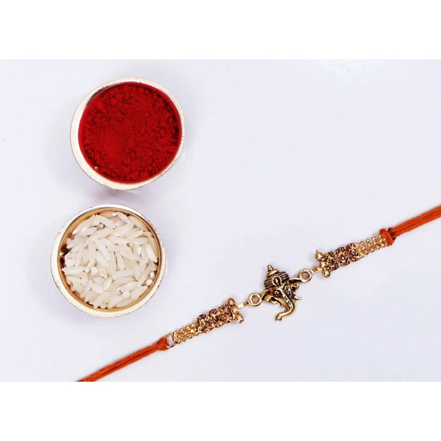 Kanha Pearl Designer Rakhi with Roli And Chawal