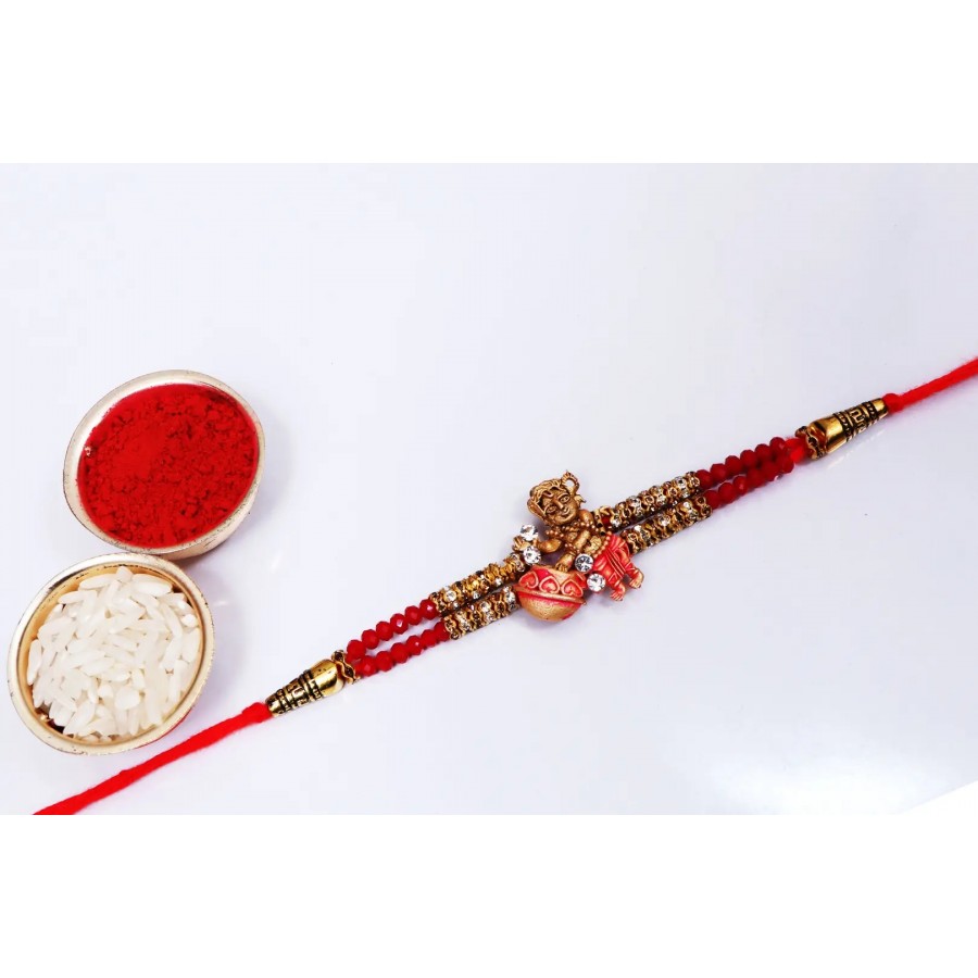 Makhan chor Designer Rakhi with Roli And Chawal