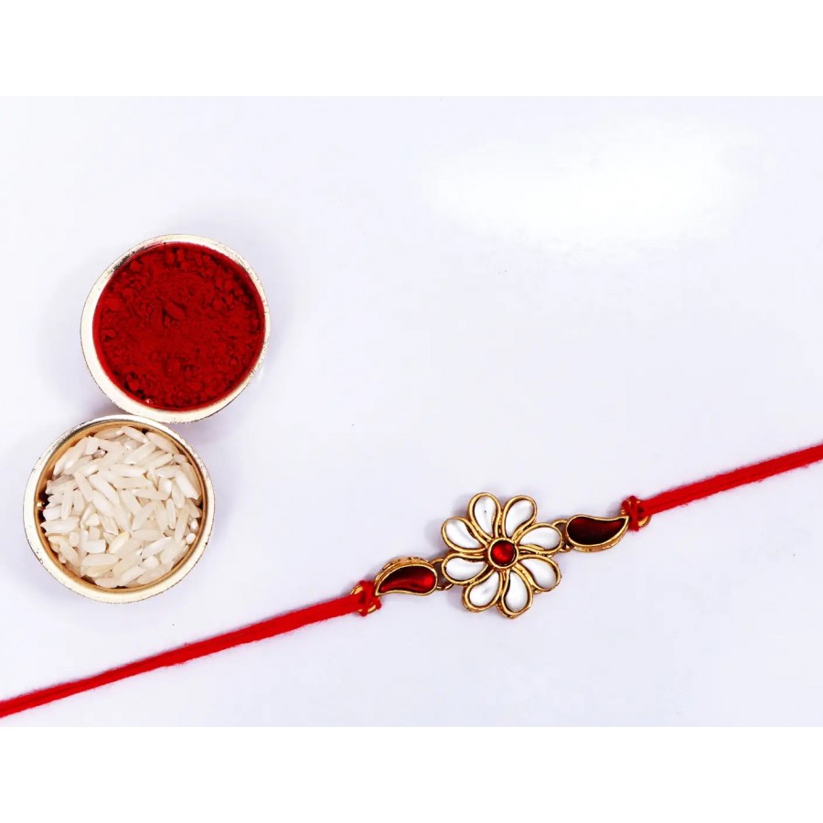 Sunflower Designer Rakhi with Roli And Chawal