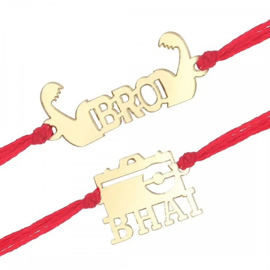 This Bro Fancy and Camera wala Bhai Rakhi for Lovely Brother (pack of 2)