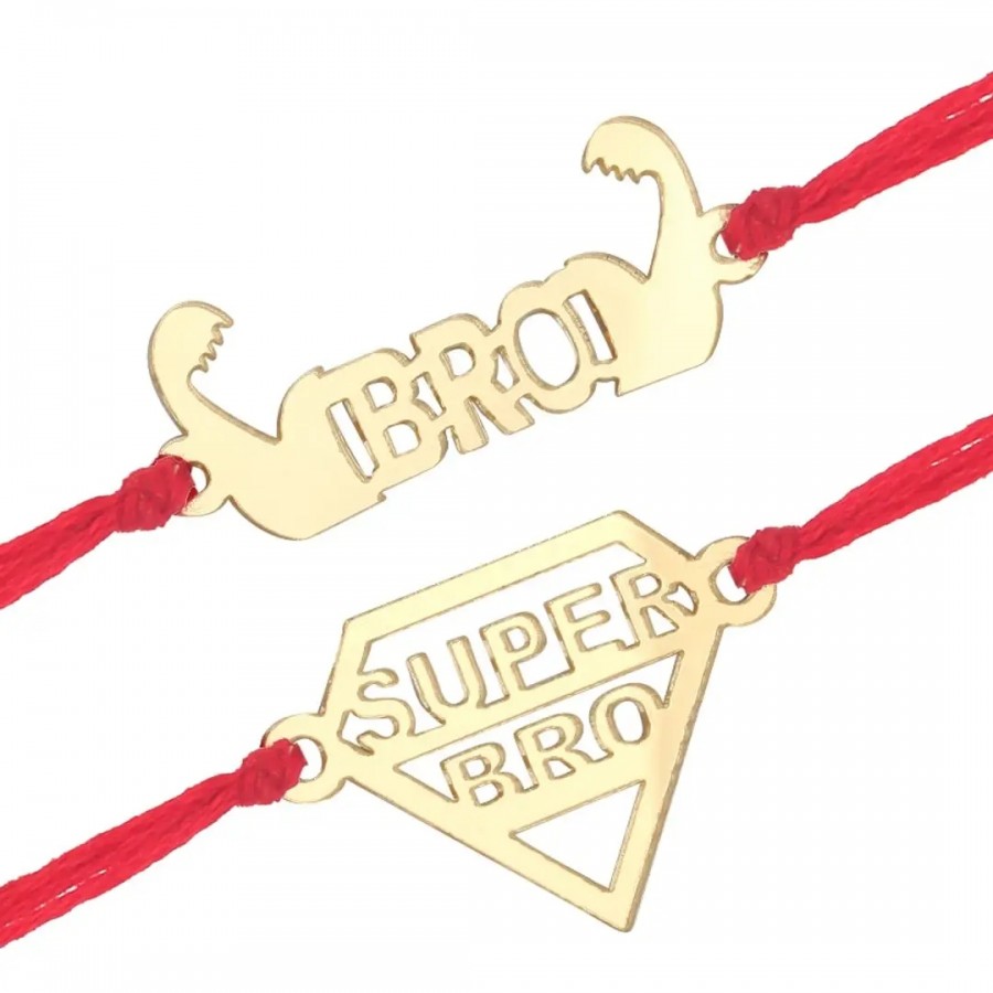 This Bro Fancy and Super Bro Rakhi for Lovely Brother (pack of 2)