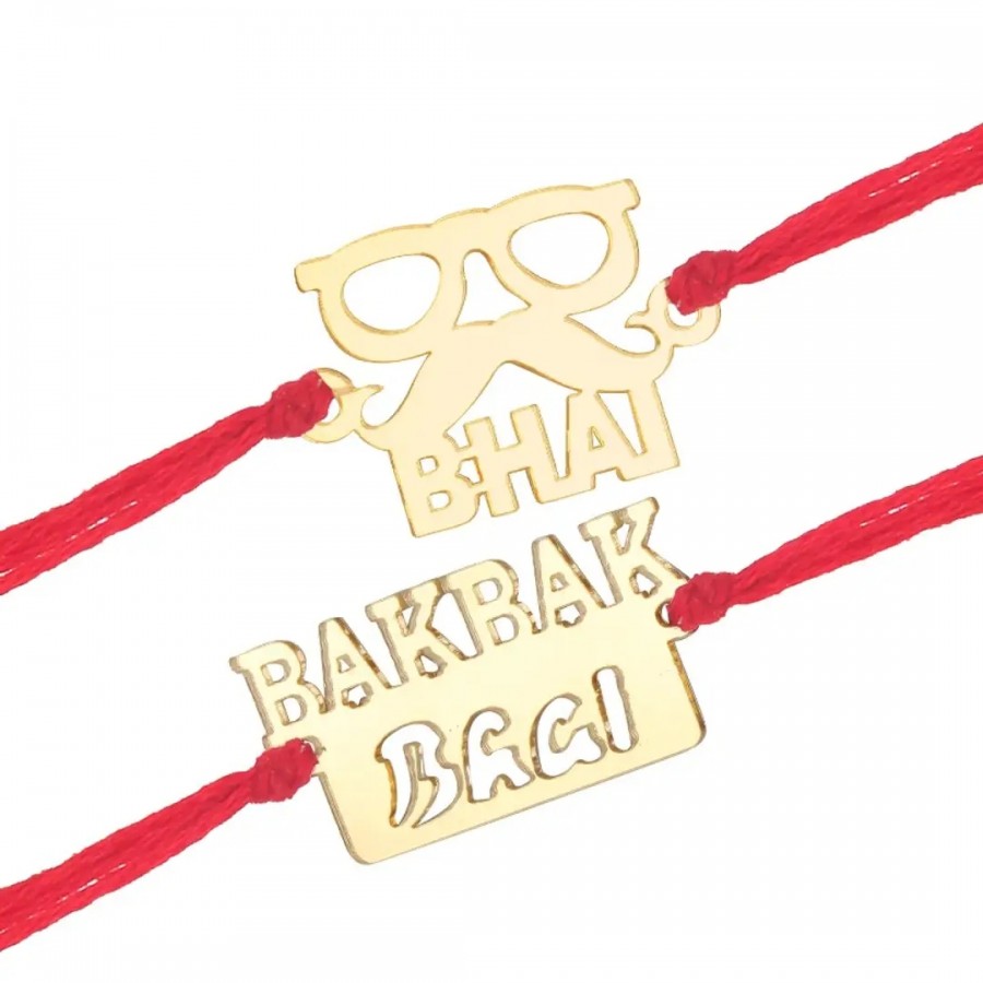 This Dashing wala Bhai and BakBak Bhai Fancy Rakhi for Lovely Brother (pack of 2)