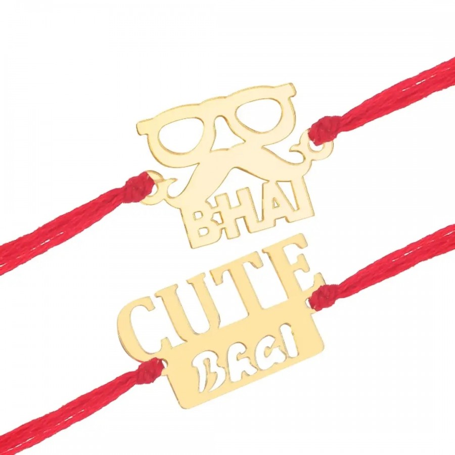 This Dashing wala Bhai and Cute Bhai Fancy Rakhi for Lovely Brother  (pack of 2)