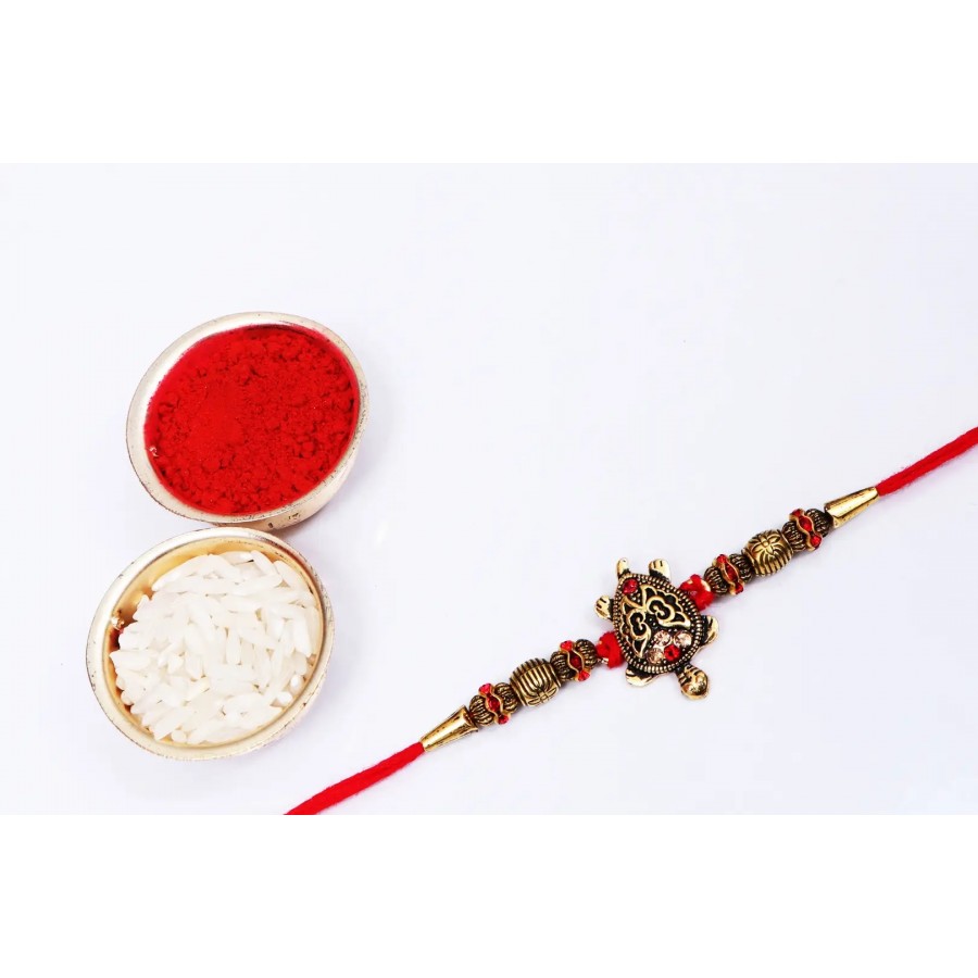 Turtle OR Lucky KACHHUA Designer Rakhi with Roli And Chawal