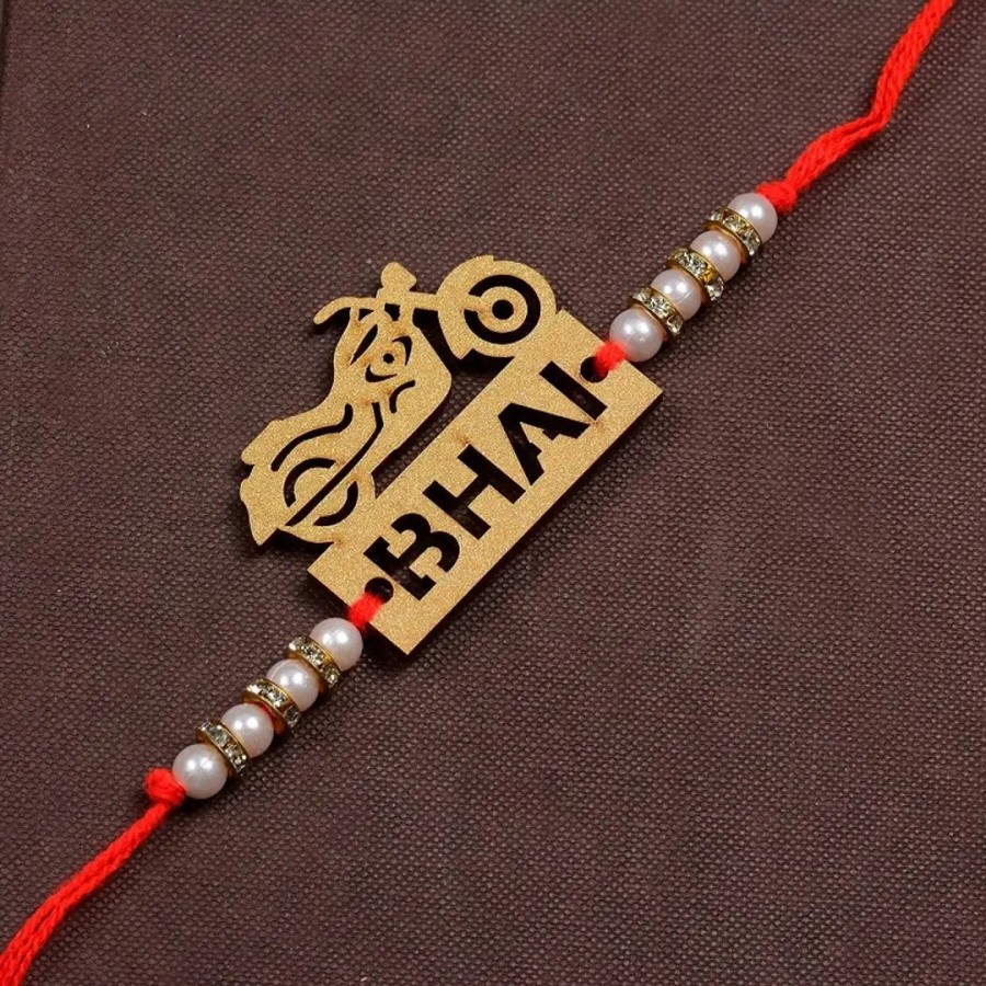 Unique Design Wood Rakhi Pack Of 1