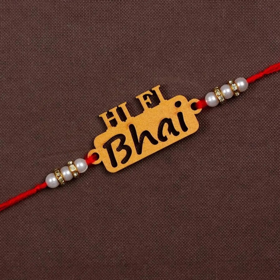 Unique Design Wood Rakhi Pack Of 1