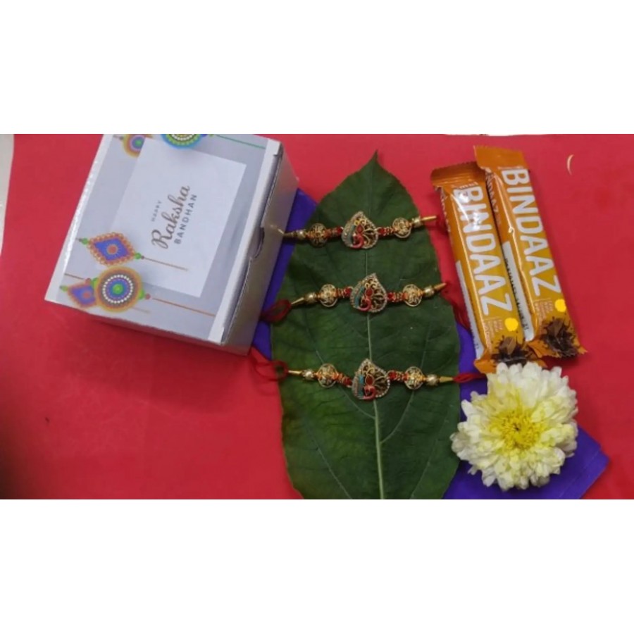 new trendy kundan designer rakhi