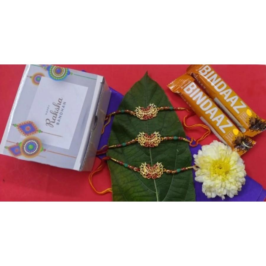 new trendy kundan designer rakhi