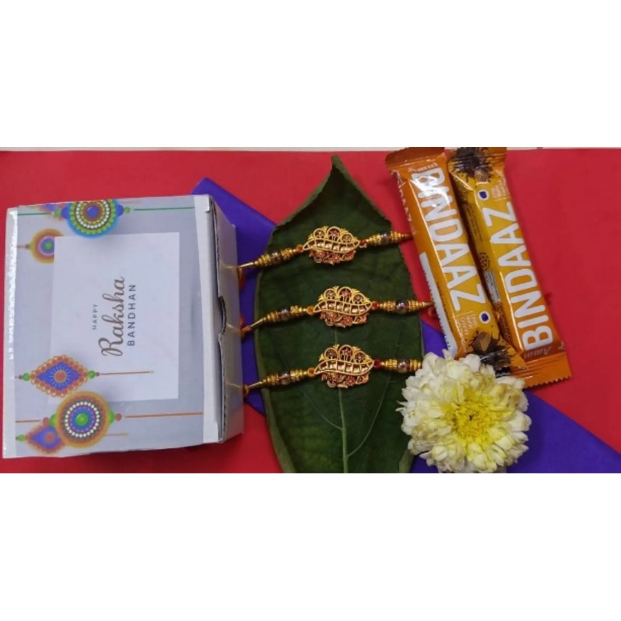 new trendy kundan designer rakhi